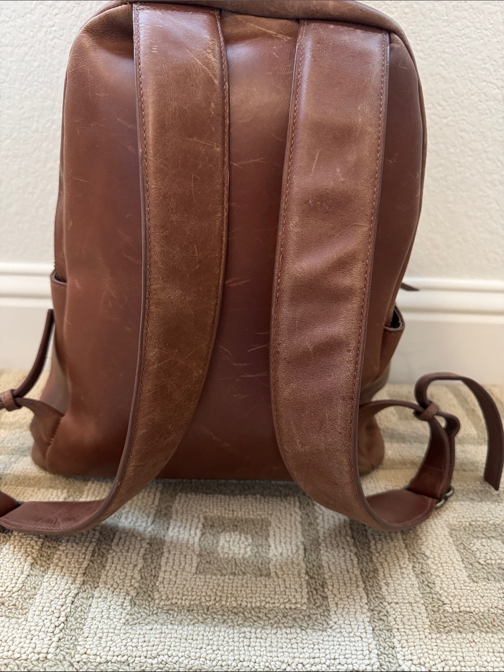 Able Brown Leather Backpack - Picture 2 of 4